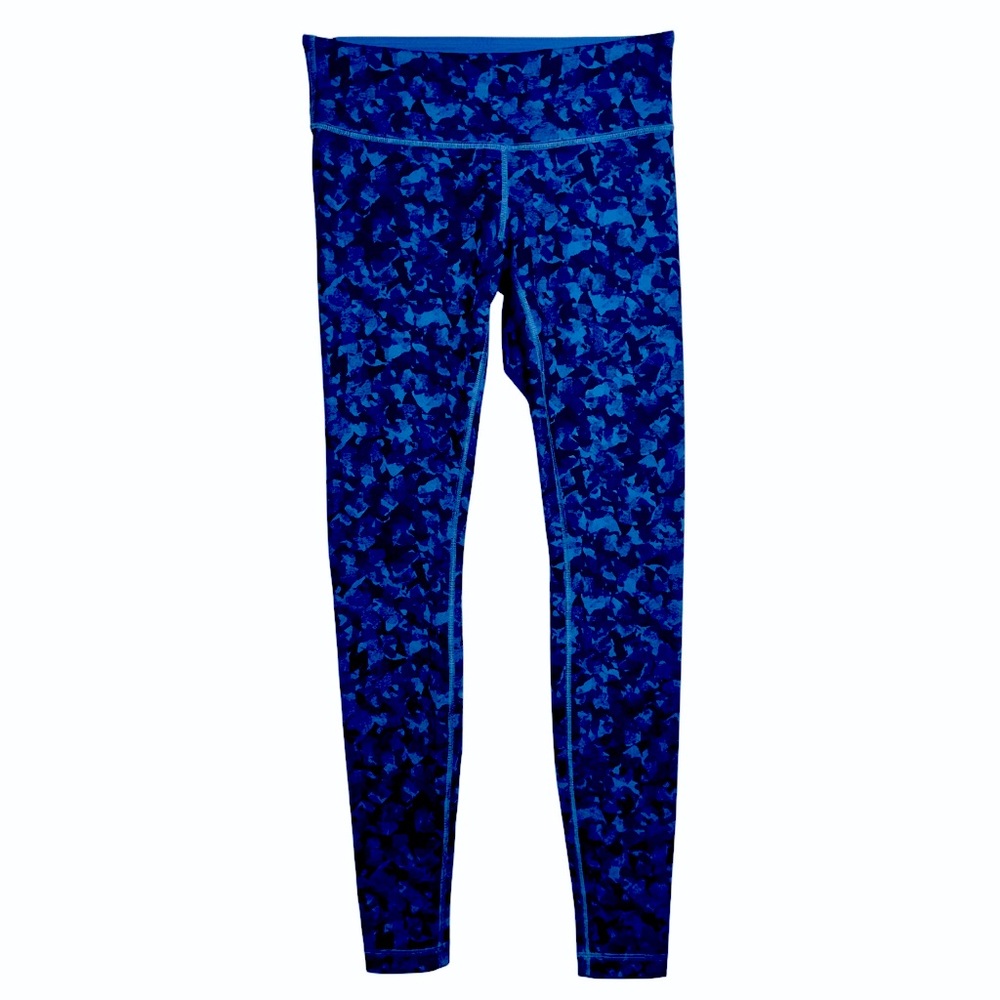 Lululemon | Wunder Under High Waist Leggings Tights Blue Abstract Print Size 6